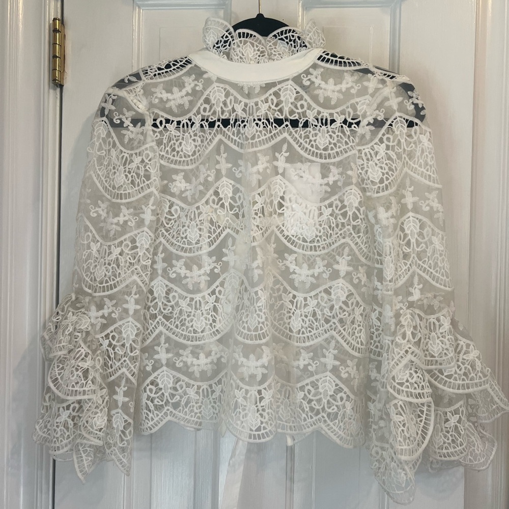 NWT white lace top